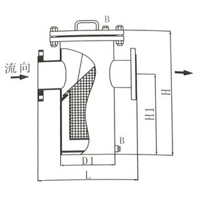 快開(kāi)式籃式過(guò)濾器結(jié)構(gòu)圖